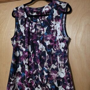 Like New Alfani Women's Sleeveless Abstract Print Top - L